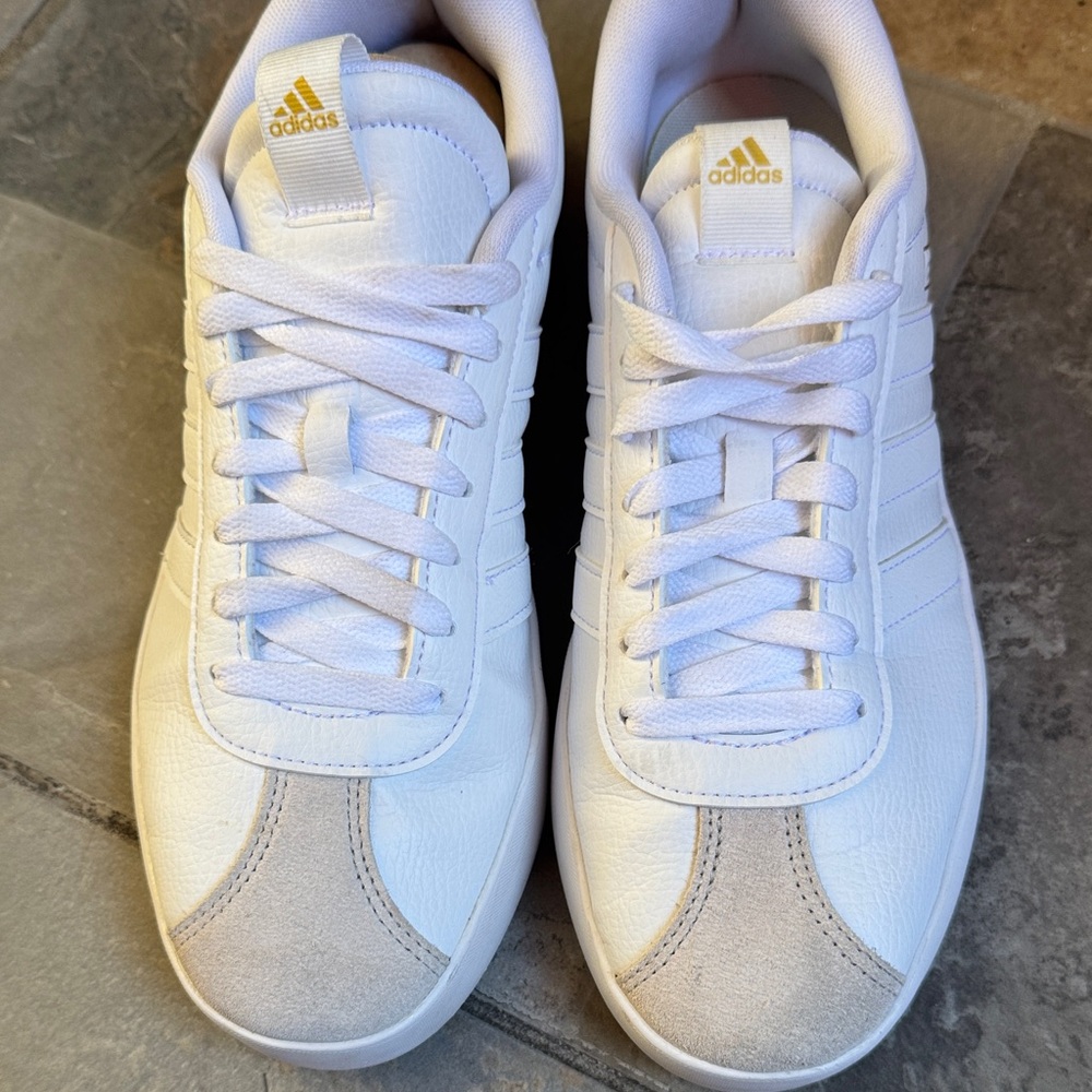 Adidas Elma woman White Leather Casual Sneakers - Picture 5 of 9